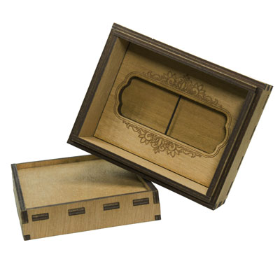 Cutie personalizata din lemn Usb Capac